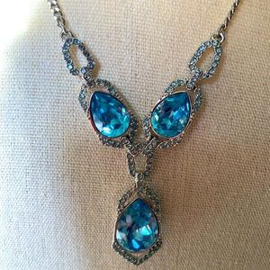 Gorgeous Givenchy Choker light royal blue crystals NWOT